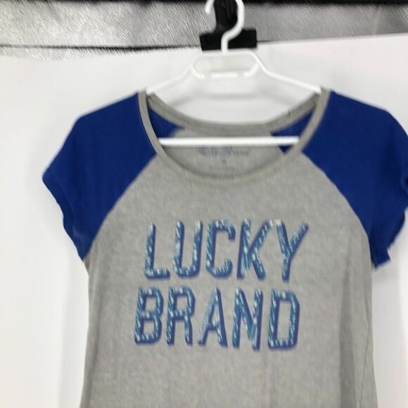 Lucky Brand grey blue graphic  t-shirt - Picture 4 of 13